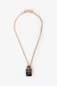 Pre-Loved Chanel™ 2021 Gold Tone Metal Chain Decorated Perfume Bottle Pendant Necklace