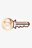 Pre-Loved Chanel™ 2017 Gold Tone Metal/Black Crystal Embellished CC Key Brooch