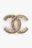 Pre-Loved Chanel™ 2013 Gold Tone Metal Resin CC Brooch
