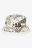Hermès White Foliate Patterned Bucket Hat Size 56