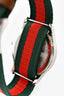 Gucci Red and Green Le Marché Des Merveilles Bee Motif Watch