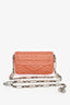 Gucci Blush Moire Mini GG Marmont Crystal Chain Belt Bag
