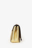 Louis Vuitton 2017 Gold Metallic Taurillon Leather 'LockMe' BB Chain Bag with Strap
