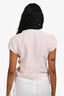 Love Shack Fancy Light Pink Cotton/Linen Buttoned Short Sleeve Top Size XS