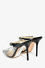 Jimmy Choo Black/PVC Crystal Embellished 'Bing' 100 Heels Size 39