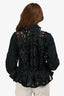 Sacai Black Satin Lace Bomber Jacket Size 1