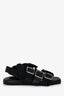 Jill Sander Black Leather Gladiator Buckle Sandals With Ribbon Size 35.5