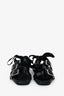 Jill Sander Black Leather Gladiator Buckle Sandals With Ribbon Size 35.5