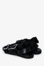 Jill Sander Black Leather Gladiator Buckle Sandals With Ribbon Size 35.5