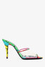 Saint Laurent Multicolour PVC 'Lolita' Floral Print Sandals Size 36.5