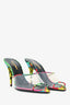 Saint Laurent Multicolour PVC 'Lolita' Floral Print Sandals Size 36.5