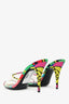 Saint Laurent Multicolour PVC 'Lolita' Floral Print Sandals Size 36.5