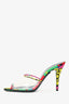 Saint Laurent Multicolour PVC 'Lolita' Floral Print Sandals Size 36.5