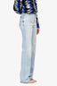 Saint Laurent Light Wash Denim Wide Leg Jeans Size 25