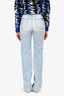 Saint Laurent Light Wash Denim Wide Leg Jeans Size 25