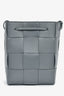 Bottega Veneta Grey Lambskin Cassette Mini Bucket Bag