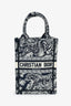 Christian Dior Navy/Cream 'Toile de Jouy' Vertical Mini Book Tote