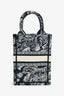 Christian Dior Navy/Cream 'Toile de Jouy' Vertical Mini Book Tote