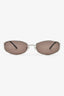 Gentle Monster Black/Silver 'Moneta 02' Narrow Sunglasses