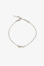Saint Laurent Silver Toned 'Cassandre' Charm Bracelet