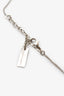 Saint Laurent Silver Toned 'Cassandre' Charm Bracelet
