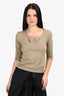 Burberry Blue Label Tan Bow Detail Sweater Size 38