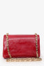 Christian Louboutin Red Patent 'Loubi54' Chain Clutch