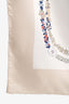 Hermès Beige/White Silk 'Brides des Gala en fleur' Scarf 90