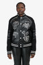 Louis Vuitton 2023 Black Virgil Abloh Signature Logo Patch Varsity Jacket Size 46