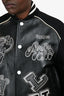 Louis Vuitton 2023 Black Virgil Abloh Signature Logo Patch Varsity Jacket Size 46