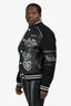 Louis Vuitton 2023 Black Virgil Abloh Signature Logo Patch Varsity Jacket Size 46