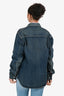 Christian Dior 2021 Blue Denim '1947' Patch Jacket Size 38
