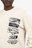 Christian Dior Cream Wool Graphic Crewneck Sweater Size XL