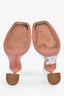 Amina Muaddi White Leather 'Lupita Slipper' Heels Size 39