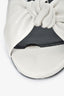 Saint Laurent White Leather Knot Flat Sandals Size 39