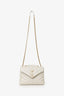 YSL Taupe Small Lou Lou Handbag With Gold Chain Strap