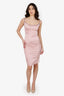 House of CB Pink Rhinestone Trim Short Dress Size XS