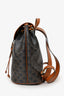 Celine Brown Triomphe Canvas/Calfskin Medium Backpack