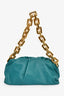 Bottega Veneta Teal Leather 'Chain Pouch' Shoulder Bag