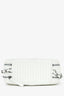 Pre-Loved Chanel™ 2014-15 White Quilted Lambskin Leather Coco Boy Camera Bag
