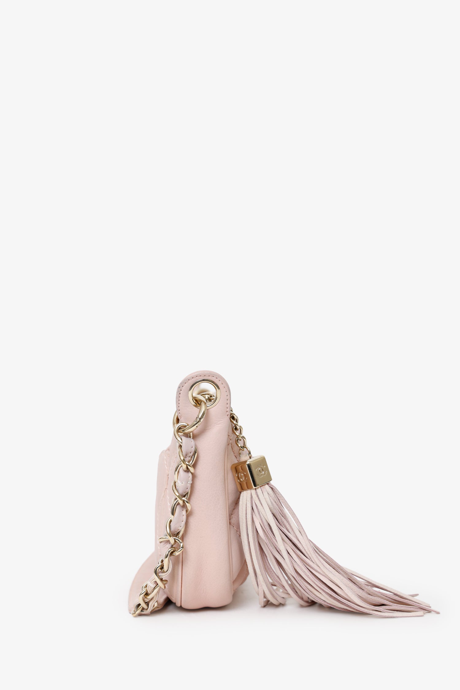 Pre-Loved Chanel™ 2004-05 Pink Quilted Leather Tassel Timeless