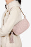 Pre-Loved Chanel™ 2004-05 Pink Quilted Leather Tassel Timeless Pochette