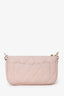 Pre-Loved Chanel™ 2004-05 Pink Quilted Leather Tassel Timeless Pochette