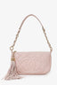 Pre-Loved Chanel™ 2004-05 Pink Quilted Leather Tassel Timeless Pochette