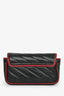 Gucci Black/Red Quilted Leather Torchon Marmont Super Mini Crossbody Bag