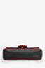 Gucci Black/Red Quilted Leather Torchon Marmont Super Mini Crossbody Bag
