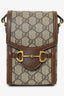 Gucci Brown GG Supreme Canvas Horsebit 1955 Mini Crossbody Bag