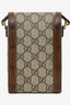 Gucci Brown GG Supreme Canvas Horsebit 1955 Mini Crossbody Bag
