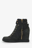 Louis Vuitton Grey Leather Lace Up Ankle Sneaker Size 36.5