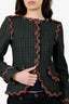 Pre-Loved Chanel™ 2013 Paris-Edinburgh Green Tartan Trim Tweed Jacket Size 36